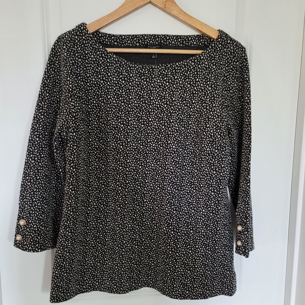 Talbots size Large cotton sweater for women business casual wear long sleeves Ta
